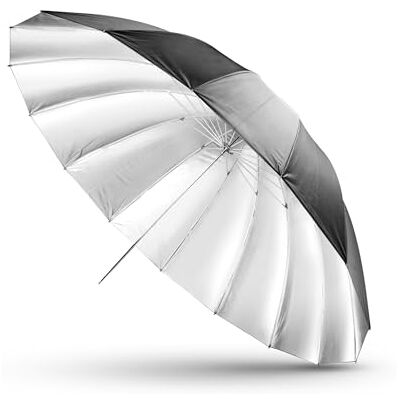 walimex pro Guarda-chuva difusor réflex (diâmetro 180 cm), preto e prateado walimex pro Guarda-chuva difusor réflex (diâmetro 180 cm), preto e prateado