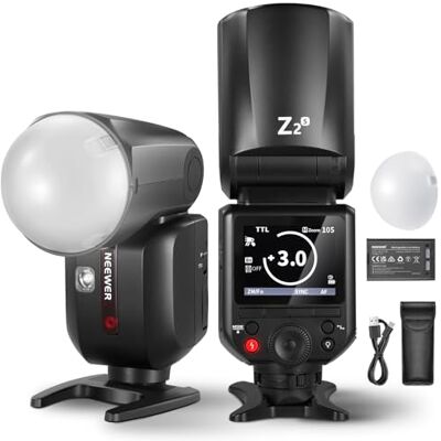 Neewer Z2-S 2,4 G TTL Flash cabeça redonda flash speedlite compatível com câmaras Sony 76 W 1/8000s HSS, difusor 2 lâmpadas de modelagem melhor UI TTL/M botão de comutação 3000 mAh bateria 600 flash Neewer Z2-S 2,4 G TTL Flash cabeça redonda flash speedlite compatível com câmaras Sony 76 W 1/8000s HSS, difusor 2 lâmpadas de modelagem melhor UI TTL/M botão de comutação 3000 mAh bateria 600 flash