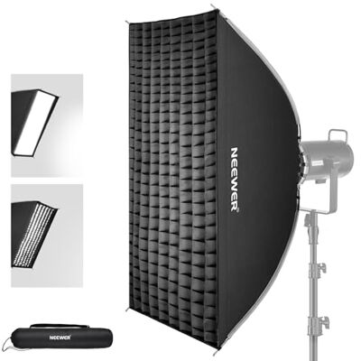 Neewer Caixa de luz retangular dobrável de 24 x 35 polegadas com difusores/grade de favo / saco, compatível com luzes de vídeo Godox Aputure 120d Q4 Studio Flash estroboscópicas, NS16S Neewer Caixa de luz retangular dobrável de 24 x 35 polegadas com difusores/grade de favo / saco, compatível com luzes de vídeo Godox Aputure 120d Q4 Studio Flash estroboscópicas, NS16S