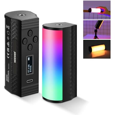 Neewer Vara de Luz Magnética Portátil, Luz de Vídeo LED RGB Mini 360° com Bateria Recargável de 2500mAh, Tubo de Luz para Câmera com Temperatura de Cor Ajustável de 2500-8500K para Fotografia, TikTok Neewer Vara de Luz Magnética Portátil, Luz de Vídeo LED RGB Mini 360° com Bateria Recargável de 2500mAh, Tubo de Luz para Câmera com Temperatura de Cor Ajustável de 2500-8500K para Fotografia, TikTok