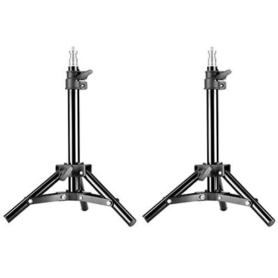 Neewer Mini conjunto de dois suportes de alumínio para fotografia com 80 cm de altura máxima para relfeitores, caixas de luz, luzes, guarda-chuvas, fundos Neewer Mini conjunto de dois suportes de alumínio para fotografia com 80 cm de altura máxima para relfeitores, caixas de luz, luzes, guarda-chuvas, fundos