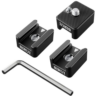 Sirui 3 Pack Cold Shoe Mount adaptador com 1/4" parafusos para gaiola de câmera, flash, luz LED, monitor e microfone Am-CSA-3 Sirui 3 Pack Cold Shoe Mount adaptador com 1/4" parafusos para gaiola de câmera, flash, luz LED, monitor e microfone Am-CSA-3
