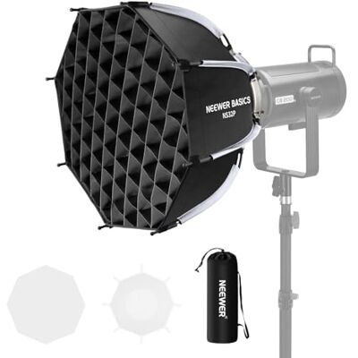 NEEWER Básico Softbox Octagonal Kit para fotografia estúdio gravação vídeo streaming, 18"/45 cm armação Bowen libertação rápida Softbox/Grid/difusor luz / bolsa para Flash Strobe luz contínua, NS32P NEEWER Básico Softbox Octagonal Kit para fotografia estúdio gravação vídeo streaming, 18"/45 cm armação Bowen libertação rápida Softbox/Grid/difusor luz / bolsa para Flash Strobe luz contínua, NS32P