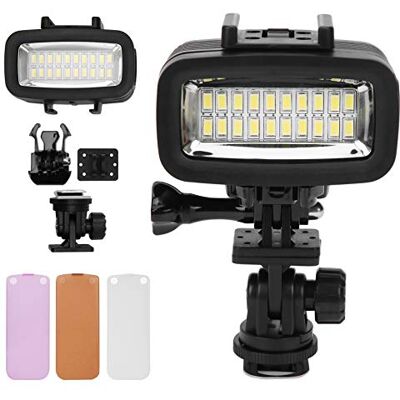 Vbestlife Luz de mergulho LED, luz de preenchimento de fotografia subaquática de 40 m câmara de mergulho impermeável luz de vídeo LED 5500 K Vbestlife Luz de mergulho LED, luz de preenchimento de fotografia subaquática de 40 m câmara de mergulho impermeável luz de vídeo LED 5500 K