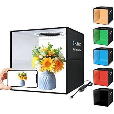 PULUZ Caixa de luz de 30 cm para fotografar caixa de luz dobrável para estúdio fotográfico com 6 fundos de PVC e tecido de luz suave PULUZ Caixa de luz de 30 cm para fotografar caixa de luz dobrável para estúdio fotográfico com 6 fundos de PVC e tecido de luz suave