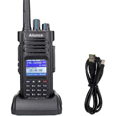 Retevis Ailunce HD1 DMR Rádio amador, GPS rádio digital bidirecional Rádio digital bidirecional, bateria tipo C 3200 mAh, IP67 impermeável, 16 teclas DTMF, compatível com rádio amador Retevis Ailunce HD1 DMR Rádio amador, GPS rádio digital bidirecional Rádio digital bidirecional, bateria tipo C 3200 mAh, IP67 impermeável, 16 teclas DTMF, compatível com rádio amador