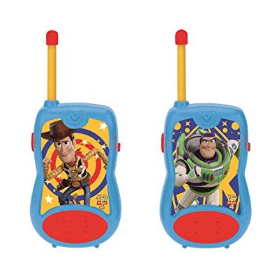 LEXIBOOK , Toy Story Woody Buzz l'Éclair Walkie Talkies, conjunto de comunicação para crianças, 2 canais, clipe para cinto, a pilhas, azul/amarelo, LEXIBOOK , Toy Story Woody Buzz l'Éclair Walkie Talkies, conjunto de comunicação para crianças, 2 canais, clipe para cinto, a pilhas, azul/amarelo,