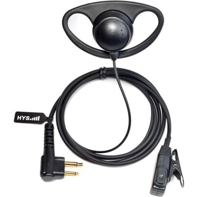 HYS D-Ring Walkie Talkie Auricular em forma de D PPT em linha para polícia Pinganel compatível com Motorola CP040 CP140 Hytera 2 vias rádio HYS D-Ring Walkie Talkie Auricular em forma de D PPT em linha para polícia Pinganel compatível com Motorola CP040 CP140 Hytera 2 vias rádio