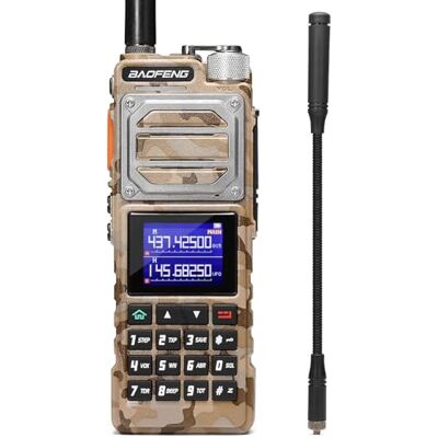 BAOFENG Rádio UV-25, walkie-Talkie de longo alcance Tri-Power de 10 W, receptor multibanda UHF/VHF/FM, bateria de 5200 mAh, antena tática de pescoço de cisne BAOFENG Rádio UV-25, walkie-Talkie de longo alcance Tri-Power de 10 W, receptor multibanda UHF/VHF/FM, bateria de 5200 mAh, antena tática de pescoço de cisne