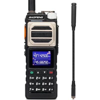 BAOFENG Rádio UV-25, walkie-Talkie de longo alcance Tri-Power de 10 W, recetor multibanda UHF/VHF/FM, bateria de 5200 mAh, antena de pescoço de cisne BAOFENG Rádio UV-25, walkie-Talkie de longo alcance Tri-Power de 10 W, recetor multibanda UHF/VHF/FM, bateria de 5200 mAh, antena de pescoço de cisne