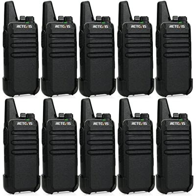 Retevis RT622 Walkie Talkie Profissional, PMR446 Mini Walkie Talkies Recarrregável, Squelch VOX, Alarme de Emergência, Walkie Talkie Portátil de Longo Alcance para Restaurante (Preto, 10 Peças) Retevis RT622 Walkie Talkie Profissional, PMR446 Mini Walkie Talkies Recarrregável, Squelch VOX, Alarme de Emergência, Walkie Talkie Portátil de Longo Alcance para Restaurante (Preto, 10 Peças)