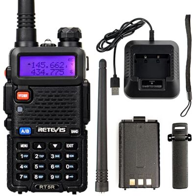 Retevis RT5R Walkie Talkie Longo Alcance, emissora de rádio amador Retevis RT5R Walkie Talkie Longo Alcance, emissora de rádio amador