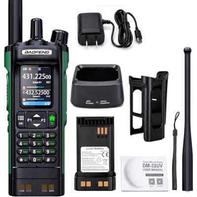BAOFENG DM-32UV DMR Rádio de mão Walkie Talkie 10 W GPS APRS banda dupla programação sem fio de frequência tipo-C rádio amador de mão BAOFENG DM-32UV DMR Rádio de mão Walkie Talkie 10 W GPS APRS banda dupla programação sem fio de frequência tipo-C rádio amador de mão