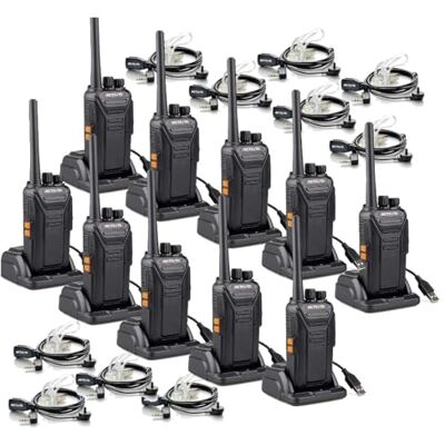 Retevis RT27 Walkie Talkie Profissional, Pinganéis, Walkie Talkie recarregável com carregador USB, PMR446 sem licença, 16 canais, CTCSS/DCS, VOX, walkies profissionais (10 unidades, preto) Retevis RT27 Walkie Talkie Profissional, Pinganéis, Walkie Talkie recarregável com carregador USB, PMR446 sem licença, 16 canais, CTCSS/DCS, VOX, walkies profissionais (10 unidades, preto)