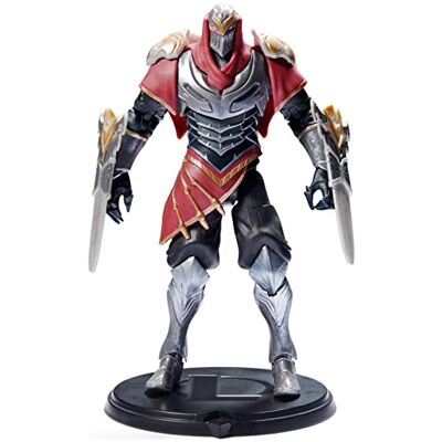 League of Legends , Figura colecionável Zed de 15 cm com detalhes de primeira qualidade e 2 acessórios, The Champion Collection, grau colecionador, a partir dos 12 anos League of Legends , Figura colecionável Zed de 15 cm com detalhes de primeira qualidade e 2 acessórios, The Champion Collection, grau colecionador, a partir dos 12 anos