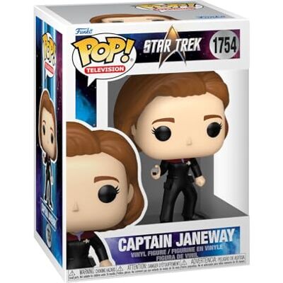 Funko Pop!TV: Star Trek Voyage – Capt. Janeway Star Trek Voyager Figura de vinil colecionável, ideia para presente, mercadoria oficial, brinquedos para crianças e adultos TV Fans Funko Pop!TV: Star Trek Voyage – Capt. Janeway Star Trek Voyager Figura de vinil colecionável, ideia para presente, mercadoria oficial, brinquedos para crianças e adultos TV Fans