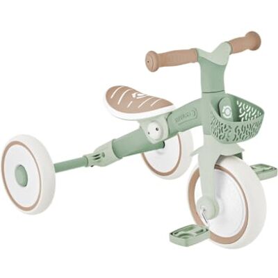 Globber Learning Trike 2 em 1 Plus ECO Bicicleta e triciclo para crianças, 8/7", selim TPR ajustável em altura, verde sálvia Globber Learning Trike 2 em 1 Plus ECO Bicicleta e triciclo para crianças, 8/7", selim TPR ajustável em altura, verde sálvia