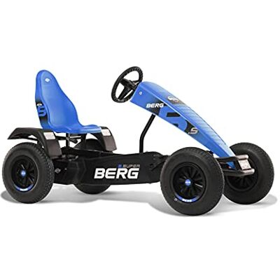 BERG Kart a pedais XL B.Super Blue BFR Azul, a partir dos 5 anos, travão BFR (adiante, atrás, travagem), quadro de aço resistente, assento ajustável BERG Kart a pedais XL B.Super Blue BFR Azul, a partir dos 5 anos, travão BFR (adiante, atrás, travagem), quadro de aço resistente, assento ajustável