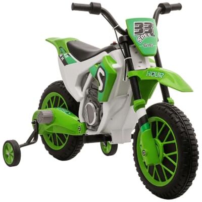 HOMCOM Moto Eléctrica para Niños +3 Años 12V 3-8 km/h Arranque Suave Verde Moto de brinquedo infantil, 2 rodas de equilíbrio, 106,5 x 51,5 x 68 cm HOMCOM Moto Eléctrica para Niños +3 Años 12V 3-8 km/h Arranque Suave Verde Moto de brinquedo infantil, 2 rodas de equilíbrio, 106,5 x 51,5 x 68 cm