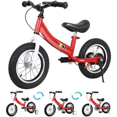 YBIKE Bicicleta de equilíbrio 2 em 1, bicicletas para crianças função de uso duplo, adequada para crianças de 1 a 7 anos, 12,14,16 polegadas com travão, pedal, teoria da formação YBIKE Bicicleta de equilíbrio 2 em 1, bicicletas para crianças função de uso duplo, adequada para crianças de 1 a 7 anos, 12,14,16 polegadas com travão, pedal, teoria da formação
