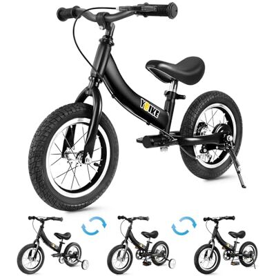 YBIKE Bicicleta de equilíbrio 2 em 1, bicicletas para crianças função de uso duplo, adequada para crianças de 1 a 7 anos, 12,14,16 polegadas com travão, pedal, teoria da formação YBIKE Bicicleta de equilíbrio 2 em 1, bicicletas para crianças função de uso duplo, adequada para crianças de 1 a 7 anos, 12,14,16 polegadas com travão, pedal, teoria da formação
