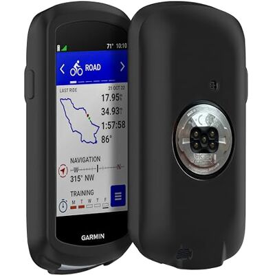 PHONILLICO Capa compatível com Garmin Edge 1040 (silicone) cor preta e proteção flexível PHONILLICO Capa compatível com Garmin Edge 1040 (silicone) cor preta e proteção flexível