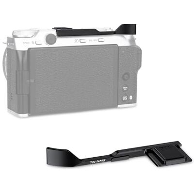 JJC XM5 Punho de metal para polegar para cima para câmara FUJIFILM FUJI X-M5 sem espelho, aderência melhorada para fotografar com uma mão, cor preta JJC XM5 Punho de metal para polegar para cima para câmara FUJIFILM FUJI X-M5 sem espelho, aderência melhorada para fotografar com uma mão, cor preta