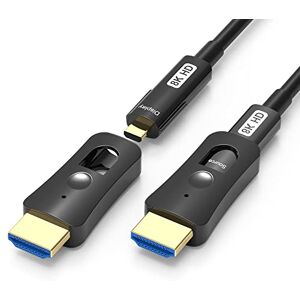 YIWENTEC hdmi Cabo fibra ótica HDMI 2.1 48 Gbps 8K @ 60Hz 4K @ 120Hz suporte Dolby Dynamic HDR HDCP 2.3 Earc YIWENTEC hdmi Cabo fibra ótica HDMI 2.1 48 Gbps 8K @ 60Hz 4K @ 120Hz suporte Dolby Dynamic HDR HDCP 2.3 Earc