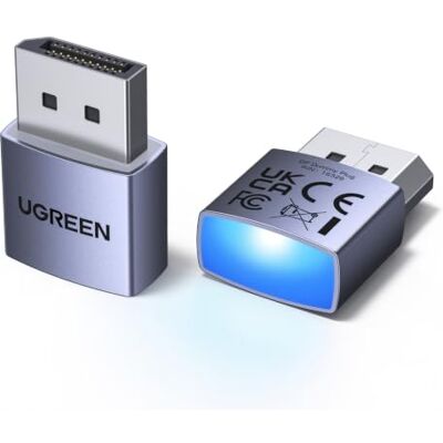 UGREEN DP Dummy Plug 4K 60Hz 1080P Emulador de ecrã 2 Pack Headless Ghost EDID HDCP compatível com PC portátil monitor streaming jogos trabalho remoto Windows Linux UGREEN DP Dummy Plug 4K 60Hz 1080P Emulador de ecrã 2 Pack Headless Ghost EDID HDCP compatível com PC portátil monitor streaming jogos trabalho remoto Windows Linux