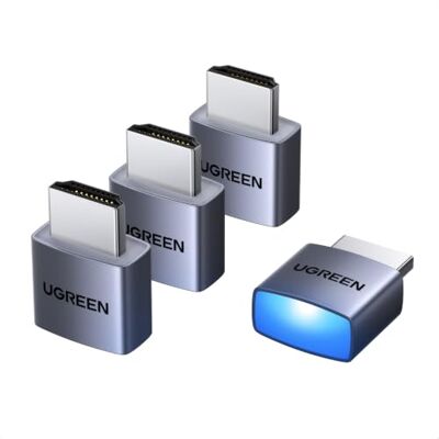 UGREEN Pack de 4 HDMI Dummy Plug 4K 60Hz 1080P Emulador de ecrã Headless Ghost EDID HDCP compatível com MacBook Pro PC portátil monitor streaming jogos trabalho remoto Windows Mac OSX Linux UGREEN Pack de 4 HDMI Dummy Plug 4K 60Hz 1080P Emulador de ecrã Headless Ghost EDID HDCP compatível com MacBook Pro PC portátil monitor streaming jogos trabalho remoto Windows Mac OSX Linux