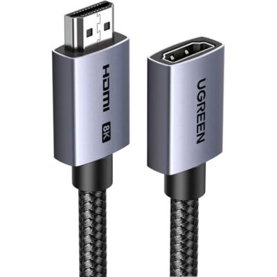 UGREEN Extensor HDMI 2.1 8K 60Hz cabo de extensão HDMI macho fêmea (1 m) 4K 240Hz 120Hz 48Gbps alta velocidade alumínio HDR eARC Dolby Atmos HDCP 2.3 compatível com PS5 4 Xbox HDTV PC monitor UGREEN Extensor HDMI 2.1 8K 60Hz cabo de extensão HDMI macho fêmea (1 m) 4K 240Hz 120Hz 48Gbps alta velocidade alumínio HDR eARC Dolby Atmos HDCP 2.3 compatível com PS5 4 Xbox HDTV PC monitor