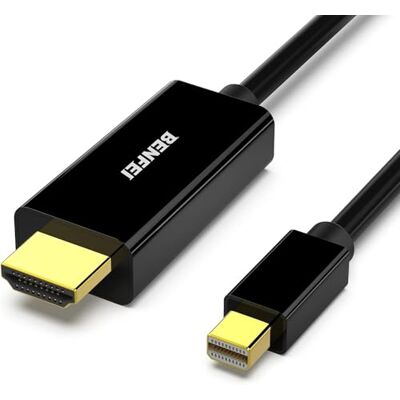 BENFEI Cabo Mini DisplayPort para HDMI, embalagem com 2 1,83 metros, mini DP para HDMI (compatível com Thunderbolt) para MacBook Air/Pro, Surface Pro/Dock, monitor, projetor BENFEI Cabo Mini DisplayPort para HDMI, embalagem com 2 1,83 metros, mini DP para HDMI (compatível com Thunderbolt) para MacBook Air/Pro, Surface Pro/Dock, monitor, projetor