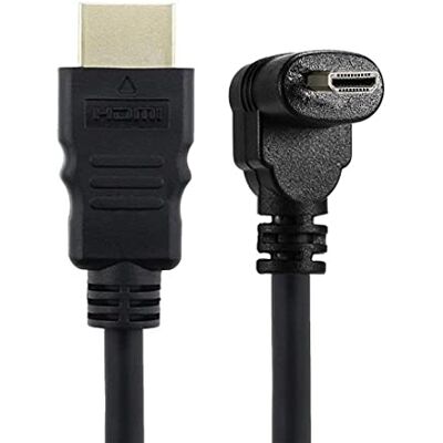chenyang Cabo micro HDMI para HDMI HDTV macho em ângulo de 90 graus para telemóvel chenyang Cabo micro HDMI para HDMI HDTV macho em ângulo de 90 graus para telemóvel