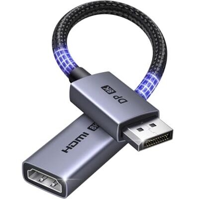 UGREEN 8K Adaptador DisplayPort para HDMI Unidirecional Conversor DP Macho para HDMI Fêmea 8K 60Hz 4K 240Hz Alumínio Compatível com Portáteis, Monitores, Placas Gráficas, Televisores UGREEN 8K Adaptador DisplayPort para HDMI Unidirecional Conversor DP Macho para HDMI Fêmea 8K 60Hz 4K 240Hz Alumínio Compatível com Portáteis, Monitores, Placas Gráficas, Televisores