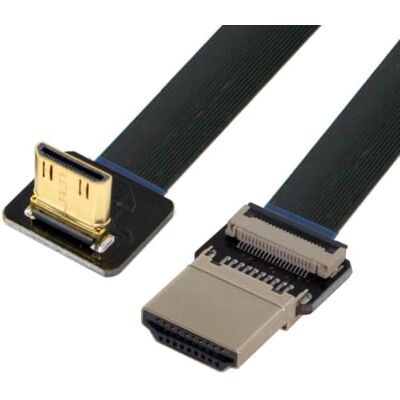 chenyang cyfpv ângulo de até 90 graus FPV mini HDMI macho para HDMI macho FPC cabo plano para HDTV Multicopter FPV fotografia aérea 20 cm chenyang cyfpv ângulo de até 90 graus FPV mini HDMI macho para HDMI macho FPC cabo plano para HDTV Multicopter FPV fotografia aérea 20 cm
