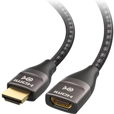 Cable Matters 48Gbps Cabo de extensão HDMI ultra 8K, 1 m Cable Matters 48Gbps Cabo de extensão HDMI ultra 8K, 1 m