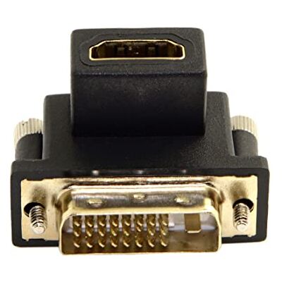 chenyang Adaptador HDMI para DVI, DVI (24 + 1) macho para HDMI fêmea de 90 graus para baixo, banhado a ouro, adaptador bidirecional para televisão, monitor, computador chenyang Adaptador HDMI para DVI, DVI (24 + 1) macho para HDMI fêmea de 90 graus para baixo, banhado a ouro, adaptador bidirecional para televisão, monitor, computador