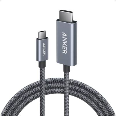 Anker Cabo USB C para HDMI , 180cm, Cabo Adaptador 4K 60Hz para MacBook Pro/Air, iPad Pro/Air, Galaxy S24/ S23, Dell XPS 13/15, e mais, para Home Office Anker Cabo USB C para HDMI , 180cm, Cabo Adaptador 4K 60Hz para MacBook Pro/Air, iPad Pro/Air, Galaxy S24/ S23, Dell XPS 13/15, e mais, para Home Office