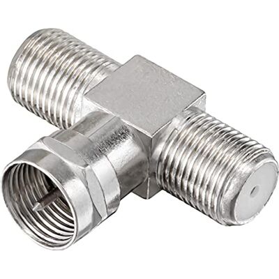 HB-DIGITAL Divisor de TV Sat-BK, distribuidor de cabo em T, 2 vias, 2 vias, 5-2400 MHz, digital e analógico, satélite DVB-S2, FM FM, televisão a cabo, DVB-C, adaptador de antena, 2 conectores F HB-DIGITAL Divisor de TV Sat-BK, distribuidor de cabo em T, 2 vias, 2 vias, 5-2400 MHz, digital e analógico, satélite DVB-S2, FM FM, televisão a cabo, DVB-C, adaptador de antena, 2 conectores F