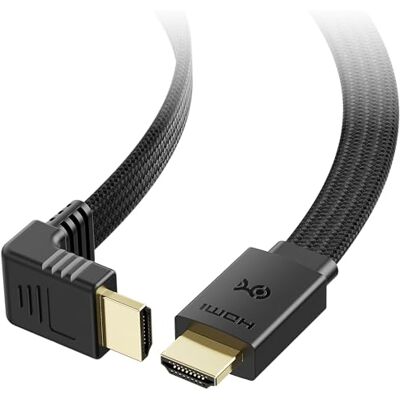 Cable Matters 48Gbps Cabo HDMI plano de 90 graus ultra HD, 8K, 1,8 m Cable Matters 48Gbps Cabo HDMI plano de 90 graus ultra HD, 8K, 1,8 m