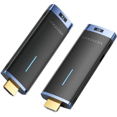 VENTION Transmissor e recetor HDMI sem fio, kit de 1080P@60Hz Plug & Play, 165 FT/50 M de alcance com tecnologia 5G para transmitir vídeo de computador portátil/PC para monitor / projetor / TV VENTION Transmissor e recetor HDMI sem fio, kit de 1080P@60Hz Plug & Play, 165 FT/50 M de alcance com tecnologia 5G para transmitir vídeo de computador portátil/PC para monitor / projetor / TV