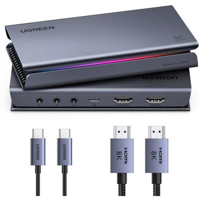 UGREEN Placa de captura de vídeo HDMI 2,1 4K 144Hz em loop USB 3.2 Gen 2 UGREEN Placa de captura de vídeo HDMI 2,1 4K 144Hz em loop USB 3.2 Gen 2