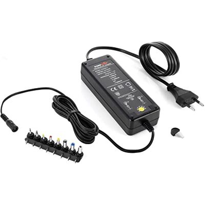 POPPSTAR Alimentador universal (6 V, 7,5 V, 9 V, 12 V 5 A) (13,5 V, 15 V 3,8 A) (16 V 3,5 A) com 8 conectores e LED, cabo elétrico 2,5 m POPPSTAR Alimentador universal (6 V, 7,5 V, 9 V, 12 V 5 A) (13,5 V, 15 V 3,8 A) (16 V 3,5 A) com 8 conectores e LED, cabo elétrico 2,5 m