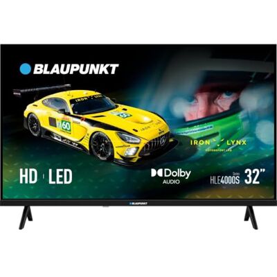 Blaupunkt TV 32" HD LED 32HLE4000S (sem Smart TV) Dolby Audio, 2 × HDMI, 2 × USB, sintonizador DVB-T/T2/C/S/S2, sem smart Blaupunkt TV 32" HD LED 32HLE4000S (sem Smart TV) Dolby Audio, 2 × HDMI, 2 × USB, sintonizador DVB-T/T2/C/S/S2, sem smart