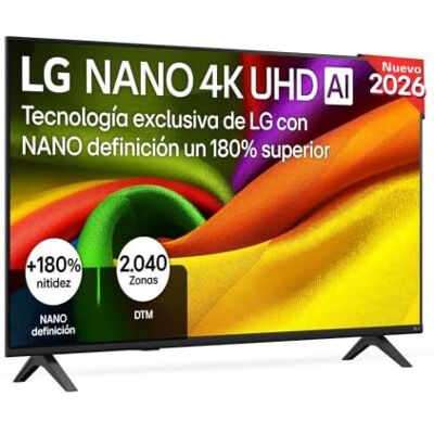 LG 43NU850B6LA TV 109.2 cm, Nano 4K UHD, cinzento escuro webOS 26, Processador α7 AI Gen9, Anti-Reflexo, HDR10, Super Upscaling 4K LG 43NU850B6LA TV 109.2 cm, Nano 4K UHD, cinzento escuro webOS 26, Processador α7 AI Gen9, Anti-Reflexo, HDR10, Super Upscaling 4K