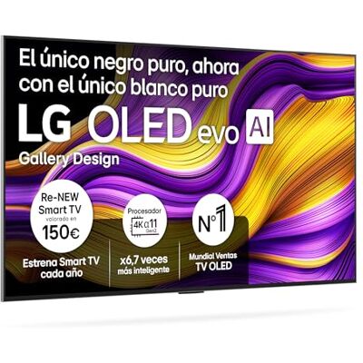 LG OLED55G54LW TV 55", OLED EVO 4K, Smart TV AI G5, WebOS 25, Super Upscaling, Dolby Vision e Dolby Atmos, AMD FreeSync, Alexa/Google Assistant, Preto LG OLED55G54LW TV 55", OLED EVO 4K, Smart TV AI G5, WebOS 25, Super Upscaling, Dolby Vision e Dolby Atmos, AMD FreeSync, Alexa/Google Assistant, Preto
