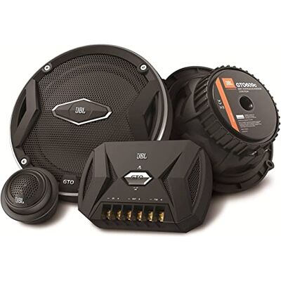 JBL Car GTO 609C Sistema de colunas de componentes de 2 vias de 6,5 polegadas, inclui 2 cones de gama média e 2 cones de agudos (Tweeters), cor preta JBL Car GTO 609C Sistema de colunas de componentes de 2 vias de 6,5 polegadas, inclui 2 cones de gama média e 2 cones de agudos (Tweeters), cor preta