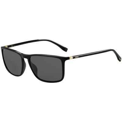 Boss HUGO Óculos de Sol 0665/S/IT Black Gold/Grey 57/16/145 masculino Boss HUGO Óculos de Sol 0665/S/IT Black Gold/Grey 57/16/145 masculino