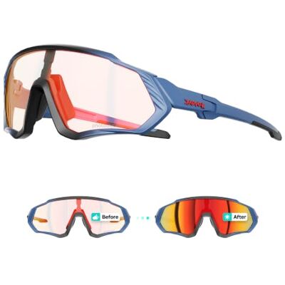 KAPVOE Óculos de ciclismo fotográficos com TR90 óculos de sol desportivos mulheres homens corrida transparente MTB acessórios de bicicleta Transparente a Oscuro fotocromática, ciclismo nocturno, UV400, TR90 34g KAPVOE Óculos de ciclismo fotográficos com TR90 óculos de sol desportivos mulheres homens corrida transparente MTB acessórios de bicicleta Transparente a Oscuro fotocromática, ciclismo nocturno, UV400, TR90 34g