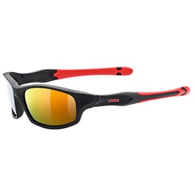 Uvex sportstyle 507, óculos de sol infantis, espelhados, incl. cinta, preto fosco vermelho/vermelho, tamanho único Uvex sportstyle 507, óculos de sol infantis, espelhados, incl. cinta, preto fosco vermelho/vermelho, tamanho único